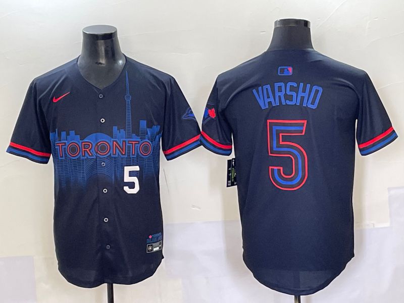 Men 2025 Toronto Blue Jays #5 Varsho Black Joint Name Nike MLB Jersey style 3->toronto blue jays->MLB Jersey